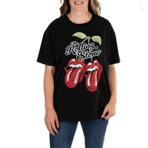 The Rolling Stones Black Cherry Lips Short Sleeve